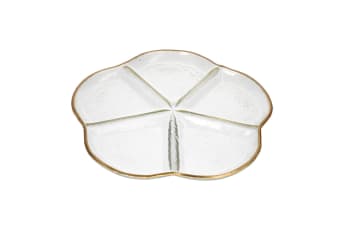 5 Grid Glass Serving Platter 29.7cm