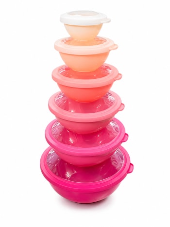 12pcs Nesting Bowl Set With Airtight Lids  - default