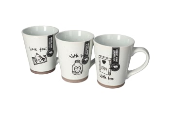  Quoted Coffee Mug Set 3pcs 12.5cm