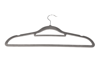 Grey Velvet Clothes Hanger 10pcs 41.7cm