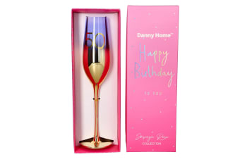 50th Birthday Champagne Glass