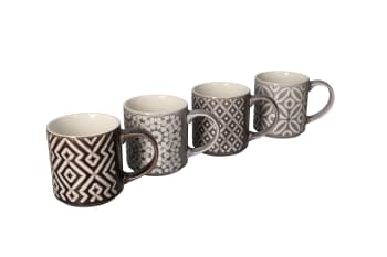 Geometric Coffee Mug 4pcs 12.5cm