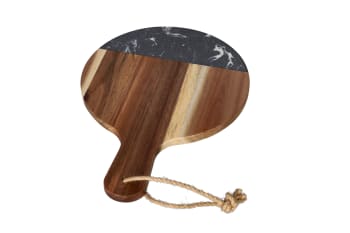 Marble Acacia Wooden Serving Platter 35cm