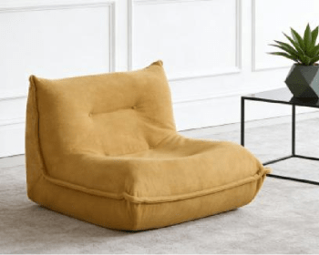 Yellow Compressed Lounge Sofa 93cm 