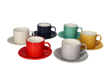  Expresso Cups &amp; Saucer 12pcs 200ml   - default