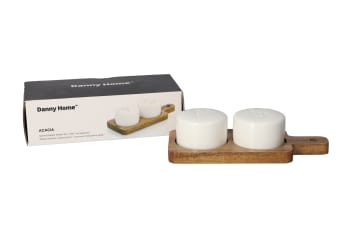 Salt &amp; Pepper Shakers With Board  - default