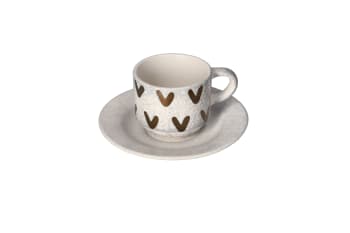 Ceramic Tea Cup &amp; Saucer 12pcs 80ml - default