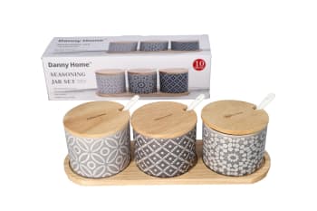 Geometric Seasoning Canister Set 10pcs - default