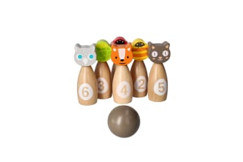 Wooden Animal Bowling Toy 
