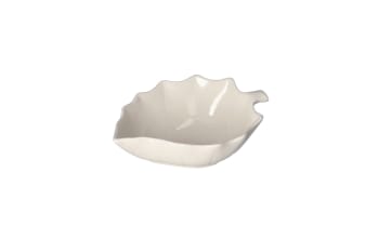 White Leaf Serving Bowl 17cm