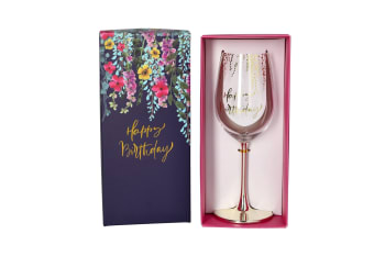 Happy Birthday Wine Glass