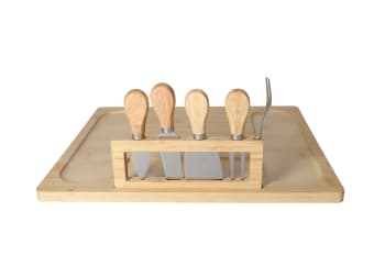 Bamboo Cheese Board Set 7pcs