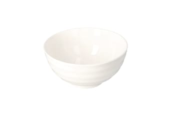 Striped White Ceramic Bowl 14cm