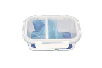 Clear Rectangular Borosilicate Fresh Keeping Lunch Box 18cm