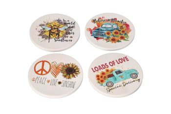 Printed Coasters 4pcs 10.1cm