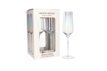  Shining Crystal 4 Pcs Champagne Glasses 25.4cm - default