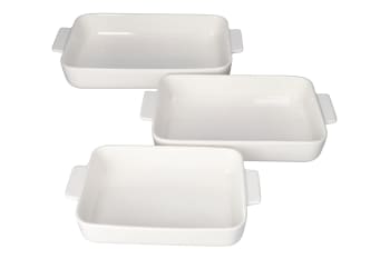 Rectangular Ceramic Casserole Set 3pcs