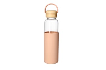 Borosilicate Bottle With Handle &amp; Beach Wood Lid 550ml