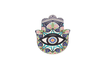  Ceramic Hamsa Hand Coaster 11cm	  - default