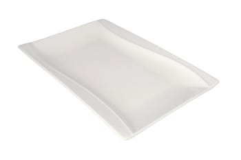 Rectangular White Serving Platter 34cm