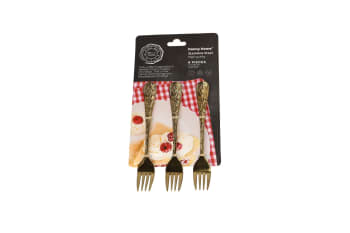 Gold Dessert Fork 6Pcs 15cm