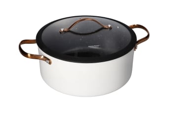 White 4.5L Non-Stick Casserole Pot 24cm