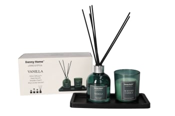 Vanilla Reed Diffuser Candle Set 9pcs - default