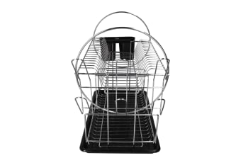 Chrome Plated 2 Tier Dish Rack 51cm - default