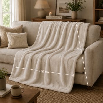 Plush Throw Over Blanket