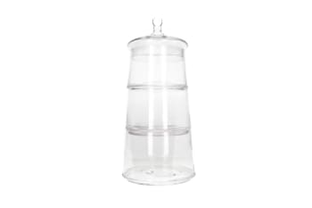 3 Layer Glass Cookie Jar 38.9cm - default