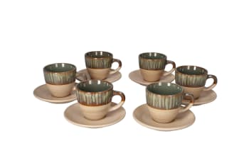  Expresso Cups &amp; Saucer 12pcs 100ml - default