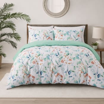 3Pcs Single Floral Botanical Duvet Cover Set 