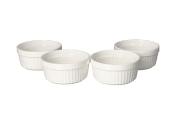 White Cake Dish Ramekin 4pcs 3.5"