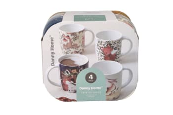 Porcelain Printed Mugs 4pcs 360ml - default