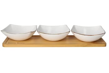  Dessert Bowls &amp; Tray Set 4pcs - default