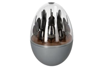 Black Egg Shaped 24pcs Cutlery Set 