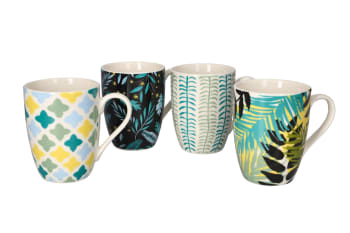 Ceramic Artistic Mugs 4pcs 360ml