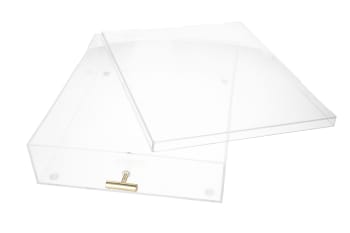 Clear Desk Organizer Letter Box 34cm - default