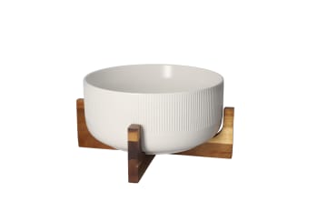 Salad Bowl &amp; Wooden Frame 2.7L.