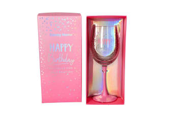 Happy Birthday Celebration Wine Glass 