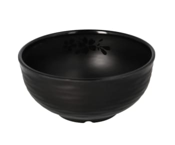 Black Melamine Round Soup Bowl 15cm - default