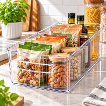 Pantry Storage Organizer Bin with Handles 40.8cm