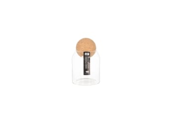 Transparent Storage Jar With Cork Lid 500ml  - default