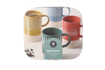 Porcelain Printed Mugs 4pcs 380ml 