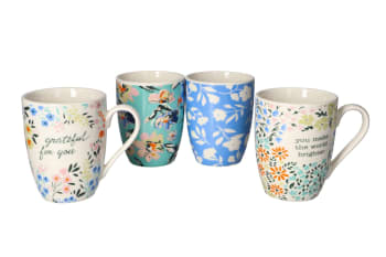 Ceramic Artistic Mugs 4pcs 360ml