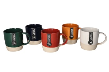 Two-Tone Coffee Mug 5pcs 12cm - default