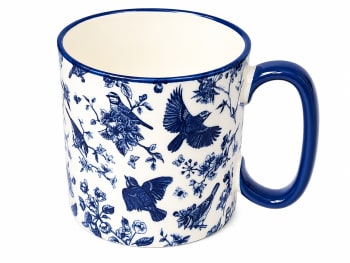 450ml Bird &amp; Floral Design Ceramic Mug