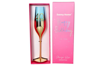 40th Birthday Champagne Glass