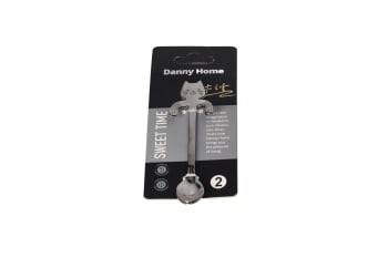 Stainless Steel Cat Design Spoon 2pcs 11.7cm - default