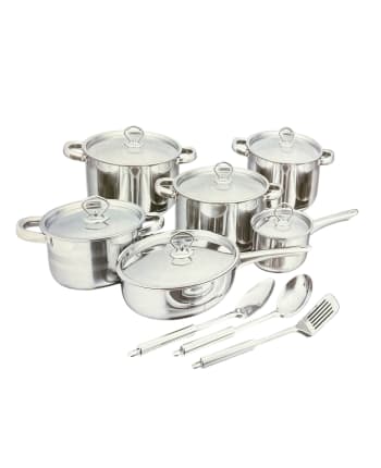 Stainless Steel Cookware Set 15pcs - default